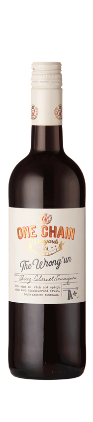 One Chain Vineyards, The Wrong Un Shiraz, Cabernet, South Australia, 2021