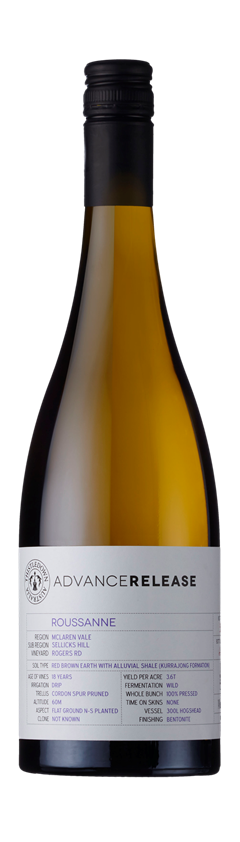 Thistledown, Advance Release Roussanne, Roger's Road, Sellick's Hill, McLaren Vale, South Australia, 2018