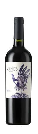 Bottle shot - Manos Negras, Malbec, Valle de Uco, Mendoza, Argentina