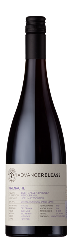 Thistledown, Advance Release Grenache, Mattschoss Vineyard, Eden Valley, Barossa, Australia, 2019
