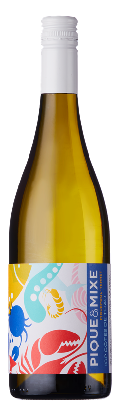 Vignerons de Florensac, Pique & Mixe Piquepoul-Terret, IGP Côtes De Thau Blanc, Languedoc Roussillon, France, 2021
