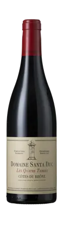 Bottle shot - Domaine Santa Duc, Côtes du Rhône Rouge, Les Quatre Terres, Côtes du Rhône, France