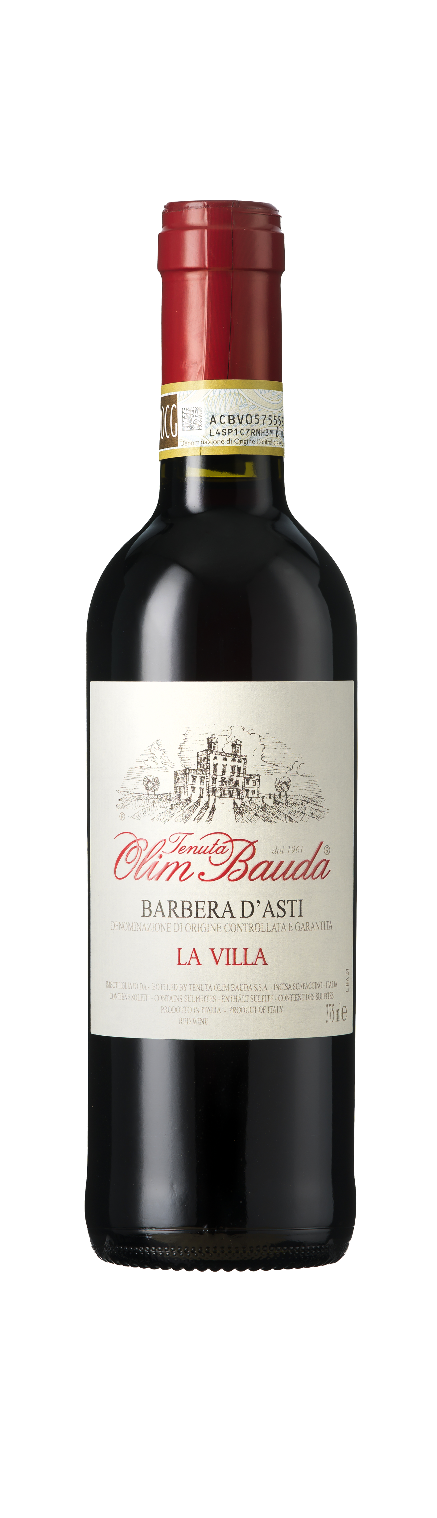 Bottle shot - Tenuta Olim Bauda, Barbera d'Asti, DOCG, La Villa, Piedmont, Italy (37.5cl.)