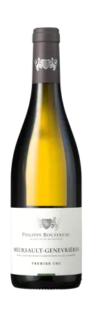 Bottle shot - Domaine Philippe Bouzereau, Meursault 1er Cru, Genevrieres, Burgundy, France
