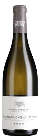 Bottle shot - Domaine Philippe Bouzereau, Chassagne-Montrachet Blanc 1er Cru 'Morgeot', Burgundy, France