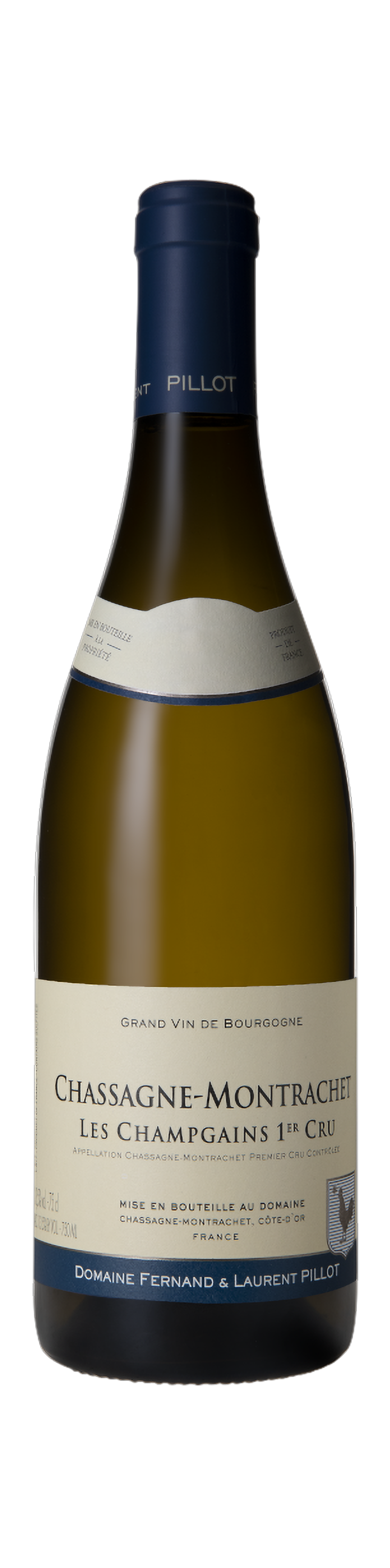 Bottle shot - Domaine Fernand & Laurent Pillot, Champgains Blanc 1er Cru Chassagne Montrachet, Burgundy, France