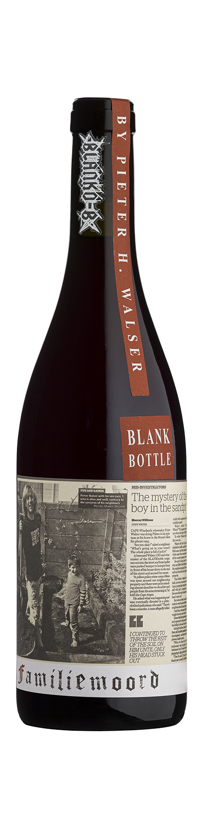 Bottle shot - Blankbottle, Familiemoord, Piekenierskloof, South Africa