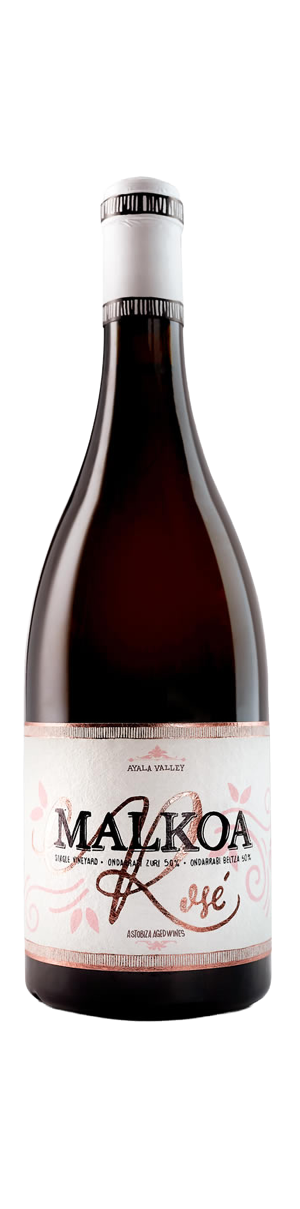 Bottle shot - Astobiza, Malkoa Rosé, DO Arabako Txakolina, Spain