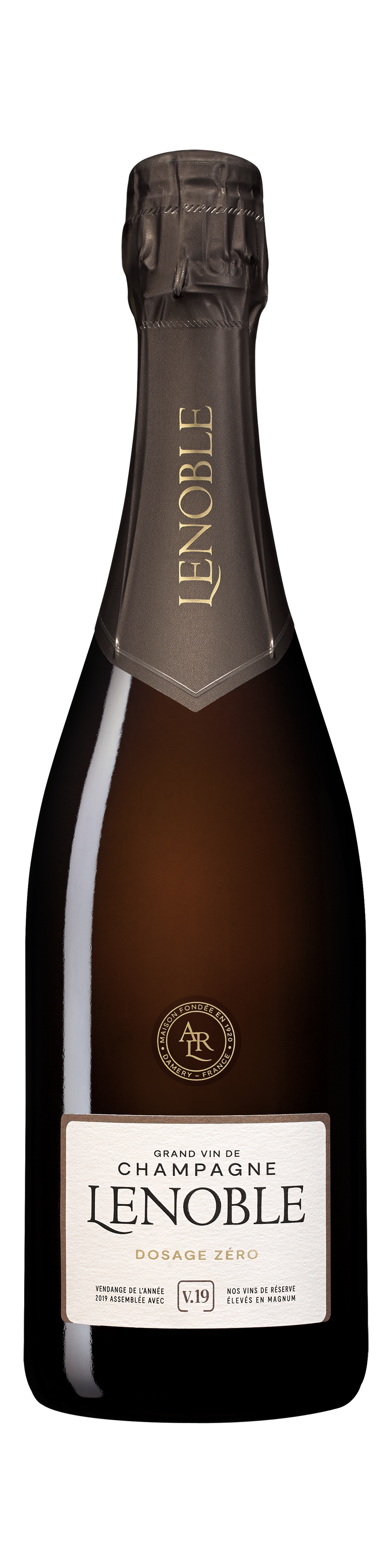 Bottle shot - Champagne Lenoble, Vendange Collection Dosage Zero V19, Champagne, France