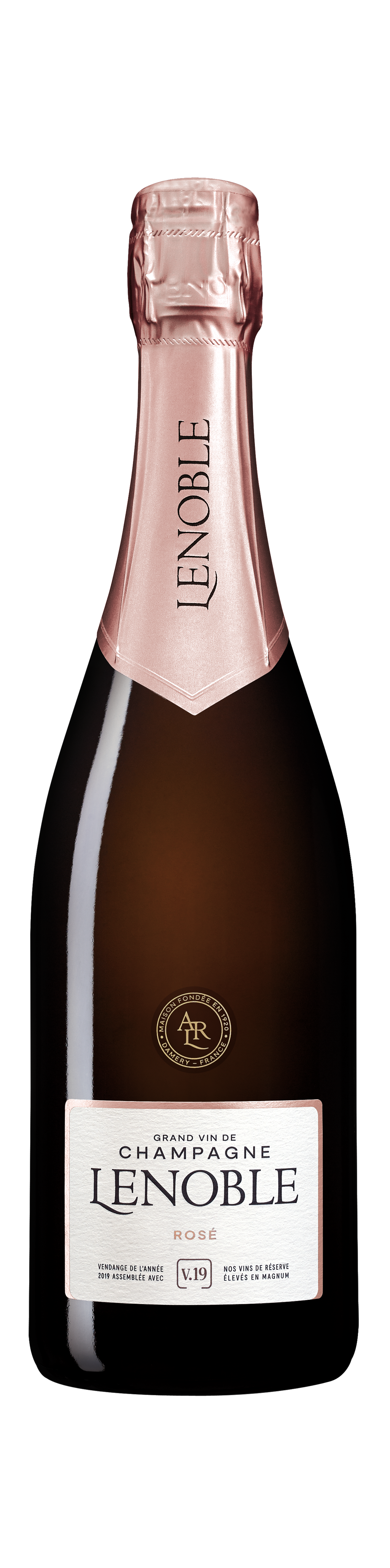 Bottle shot - Champagne Lenoble, Vendange Collection Rosé V19, Champagne, France